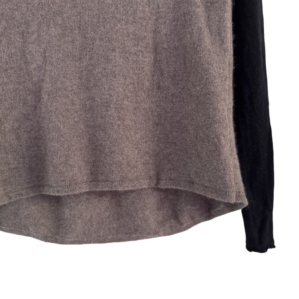 Me. N. U Womens Gray/Black 100% Cashmere Long Sleeve Sweater Crew Neck Top S - Picture 4 of 6